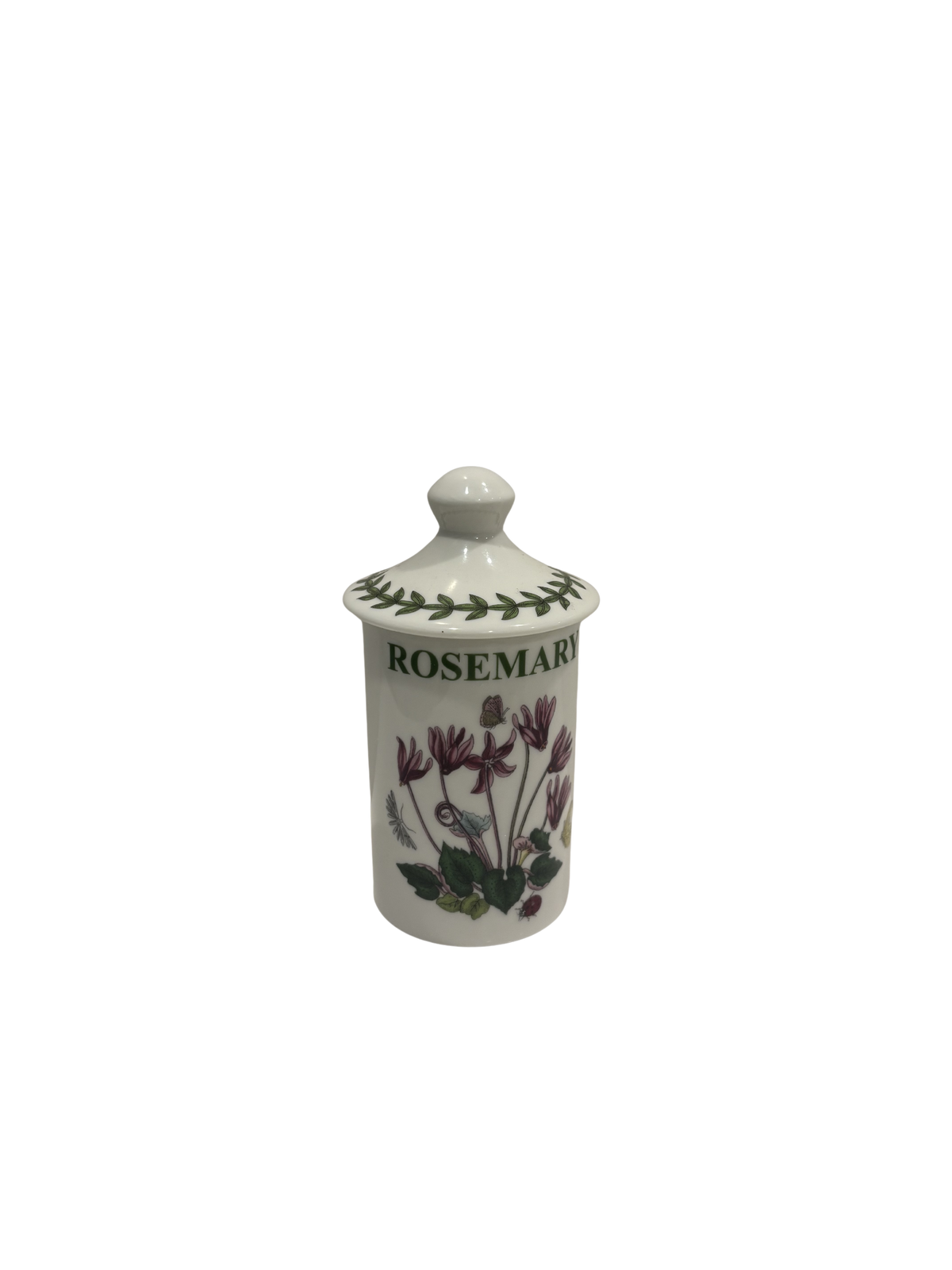 Set of six Portmeirion Botanic Garden ceramic spice jars