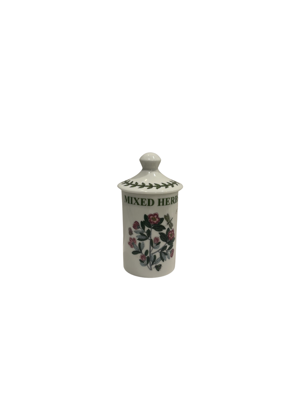 Set of six Portmeirion Botanic Garden ceramic spice jars