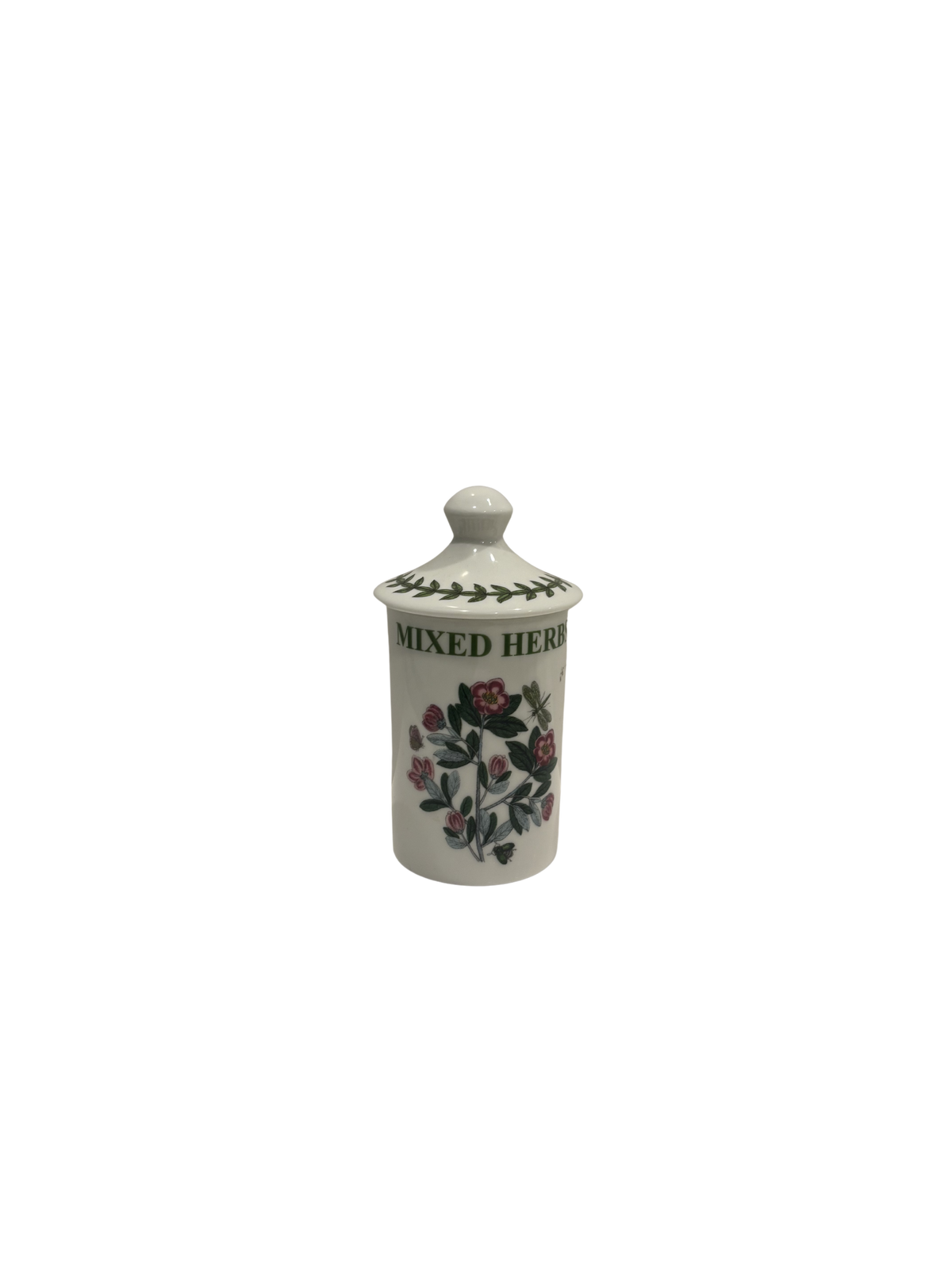Set of six Portmeirion Botanic Garden ceramic spice jars