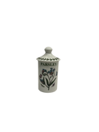 Set of six Portmeirion Botanic Garden ceramic spice jars