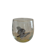 Set of 4 Vintage West Virginia Glass Specialty game bird tumblers