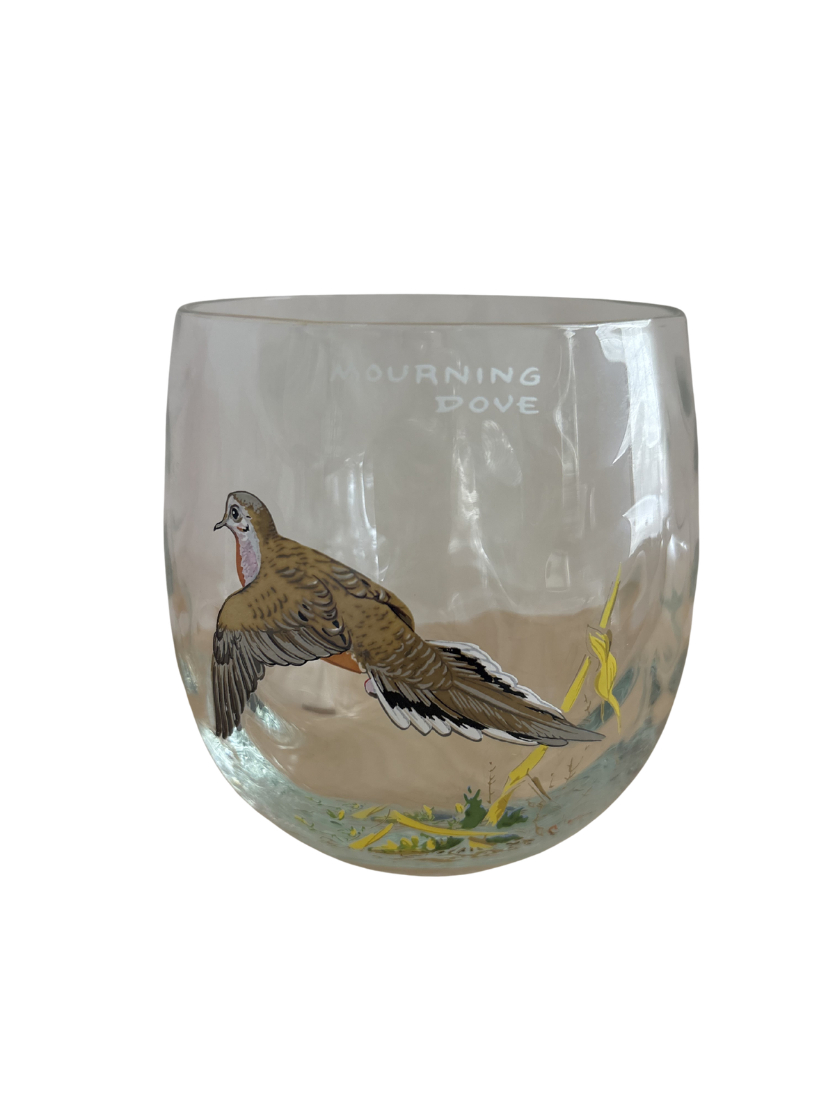 Set of 4 Vintage West Virginia Glass Specialty game bird tumblers