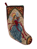 Vintage needlepoint angel stocking
