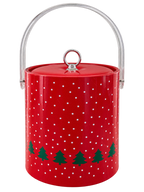 Christmas tree ice bucket front with clear handle