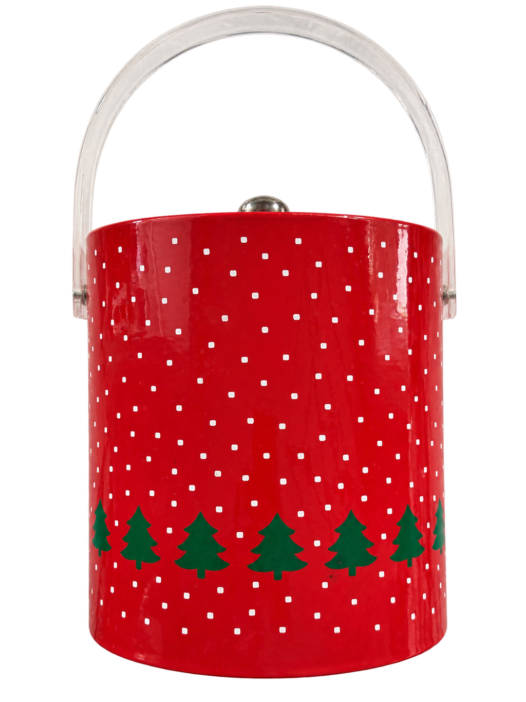 Christmas tree ice bucket side view