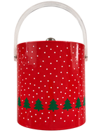 Christmas tree ice bucket side view