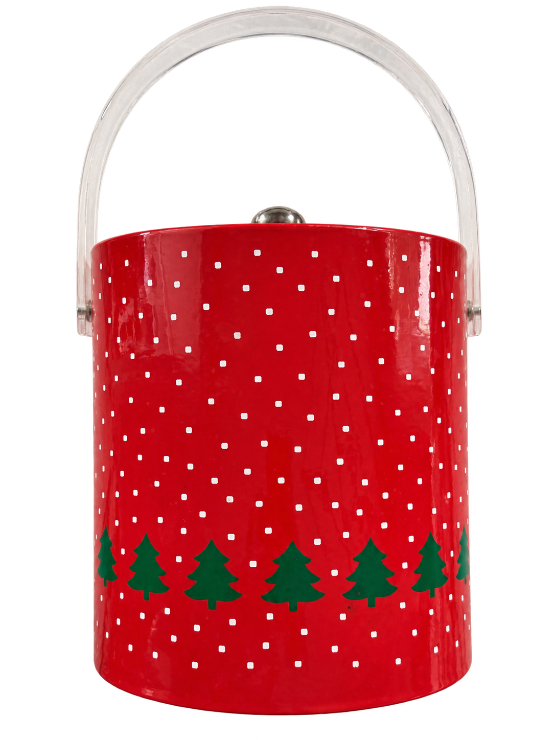 Christmas tree ice bucket side view