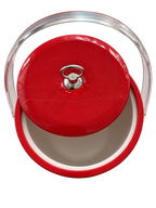 Christmas ice bucket open interior and lid
