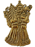 Virginia Metalcrafters Father Christmas brass trivet front