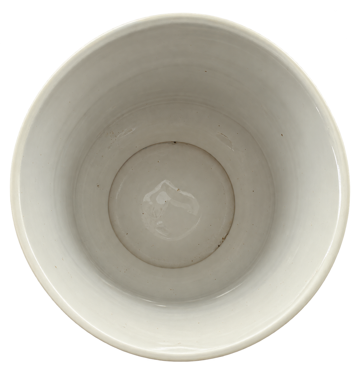 Italian ceramic urn with yellow flowers — interior