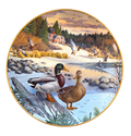 Bart Jerner The Mallard winter scene collector plate
