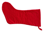 Red fabric reverse of vintage nutcracker needlepoint stocking