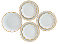 Seven white and gold Schirnding Bavaria plates, four 9.5 inch and three 7.5 inch