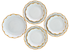 Seven white and gold Schirnding Bavaria plates, four 9.5 inch and three 7.5 inch