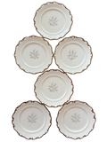 Set of six Schumann Arzberg Platinum Glow floral plates