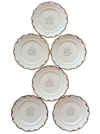 Set of six Schumann Arzberg Platinum Glow floral plates