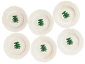 Set of six Spode’s Jewel plates with green floral urn centers