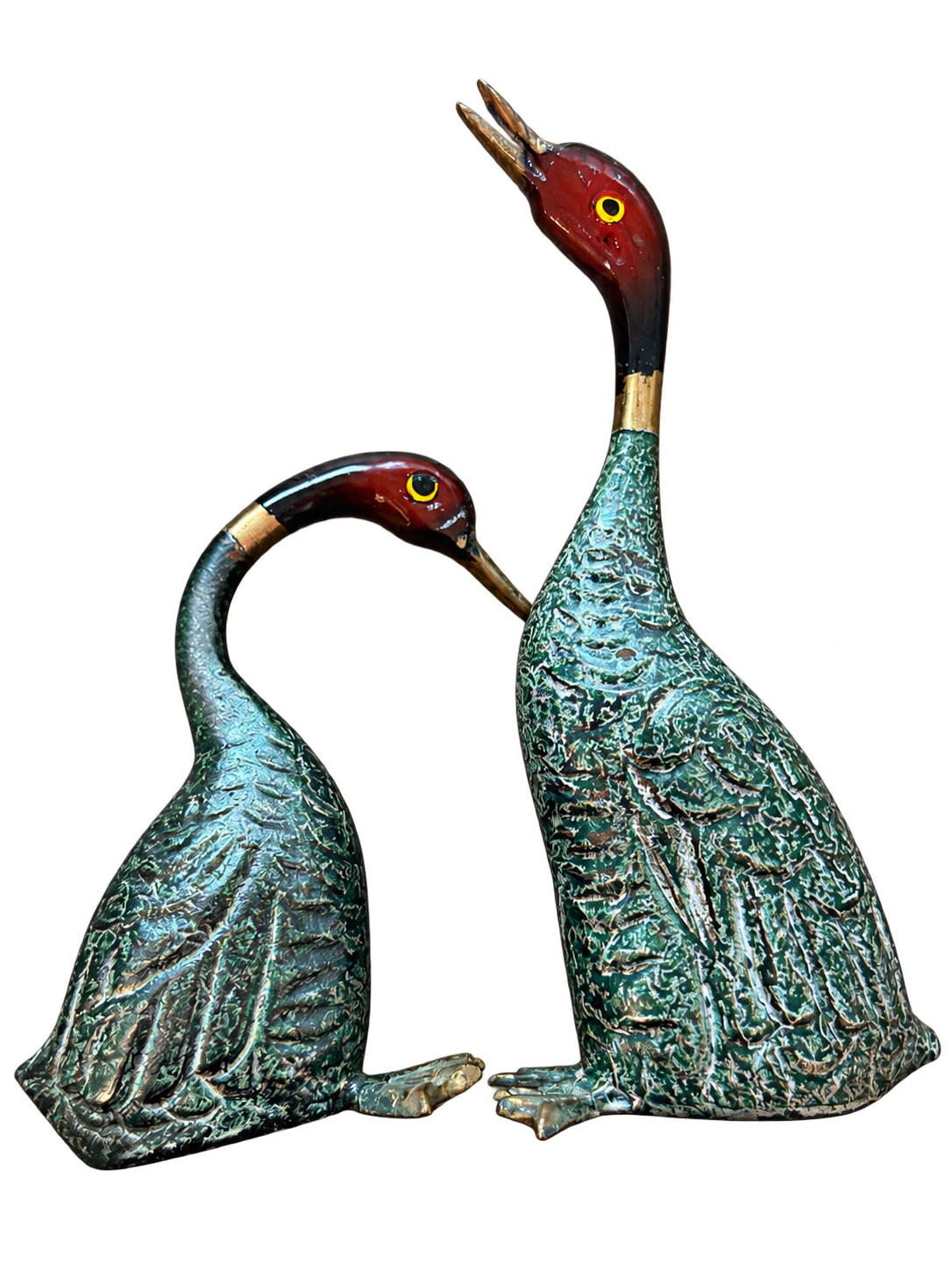 Overhead detail of decorative duck pair