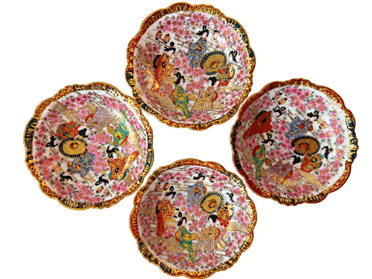 Matching floral figural dishes, sold individually