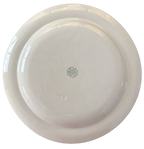 Wedgwood plate underside with background removed; maker marks and condition visible